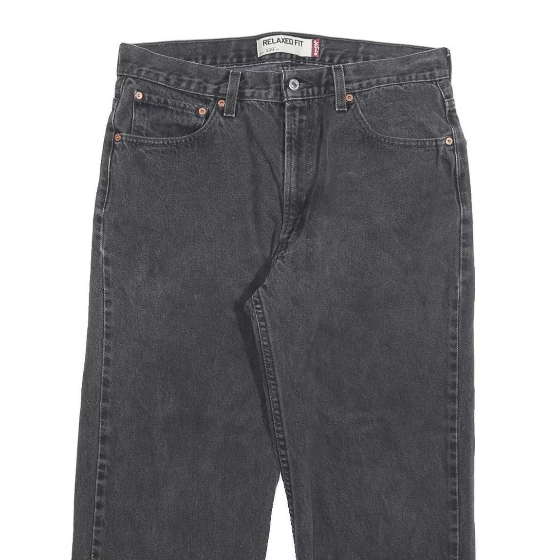 LEVI'S Womens 550 Straight Black Relaxed Straight Denim Medium W34 L24 Relaxed