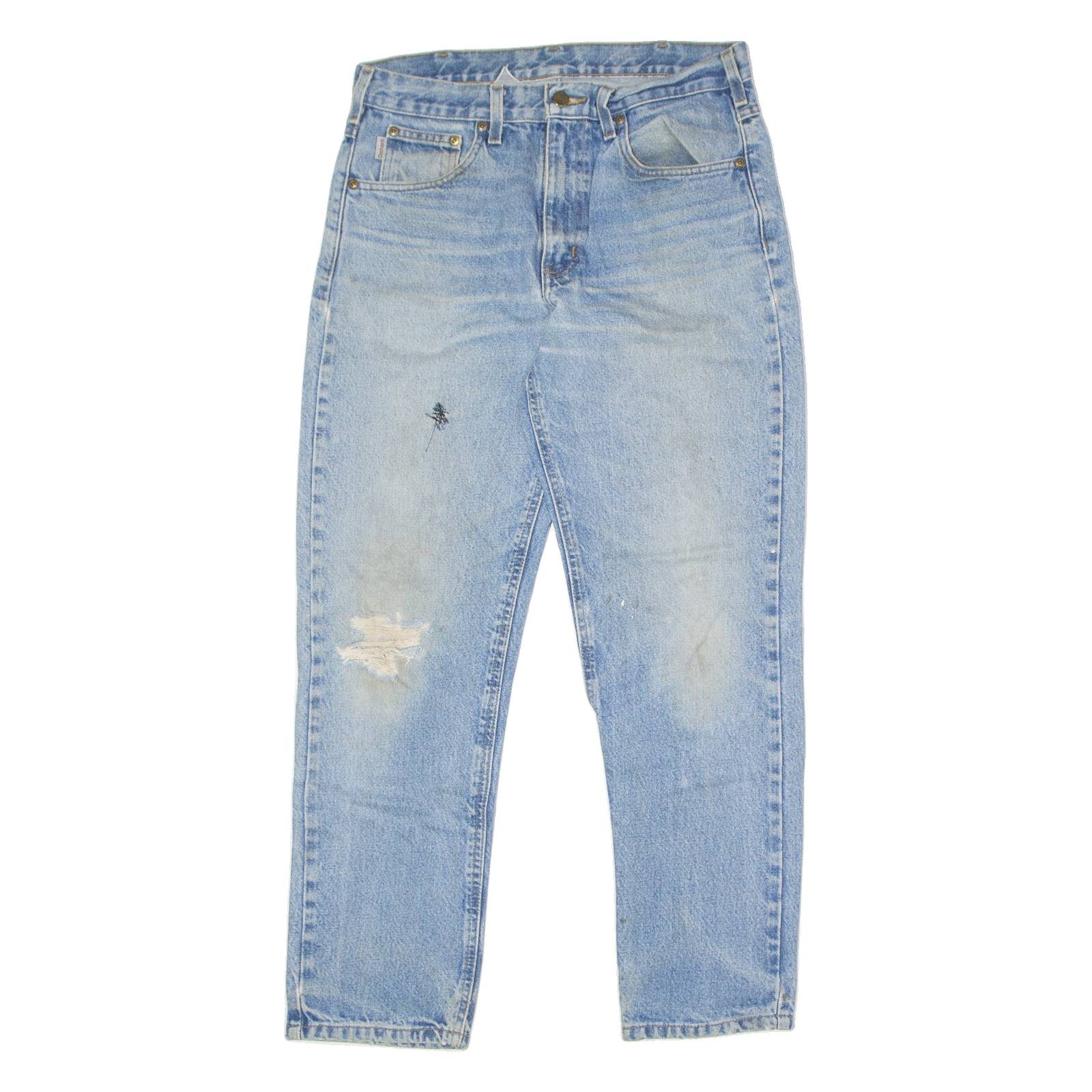 CARHARTT Mens Jeans Blue Slim Tapered Stone Wash W32 L29