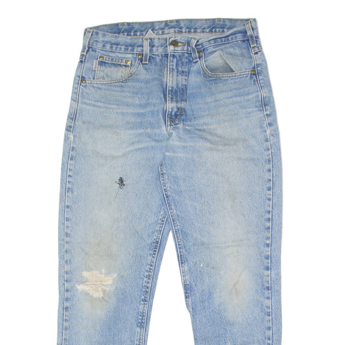 CARHARTT Mens Jeans Blue Slim Tapered Stone Wash W32 L29