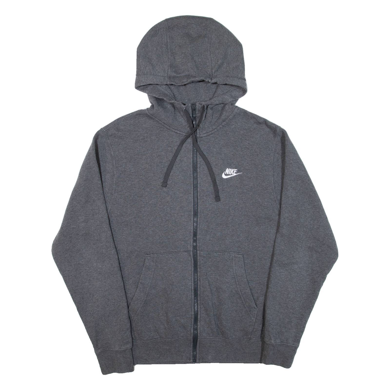 NIKE Mens Grey Hoodie Full Zip S