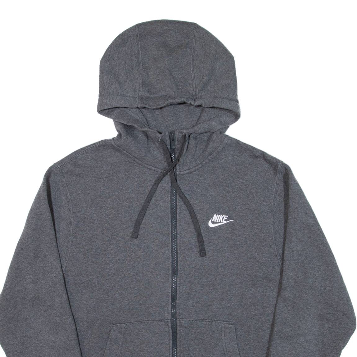 NIKE Mens Grey Hoodie Full Zip S