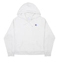CHAMPION REVERSE WEAVE Womens Light Grey Cotton Blend Hoodie L Classic Pullover