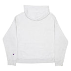 CHAMPION REVERSE WEAVE Womens Light Grey Cotton Blend Hoodie L Classic Pullover