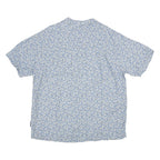 CHAPS Mens Blue & White Shirt Linen Blend L Lightweight Casual Summer