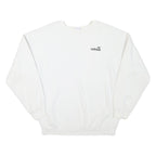 ADIDAS Womens White Cotton Blend Crew Neck UK 10 Sweatshirt Casual Pullover