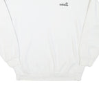 ADIDAS Womens White Cotton Blend Crew Neck UK 10 Sweatshirt Casual Pullover