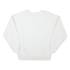 ADIDAS Womens White Cotton Blend Crew Neck UK 10 Sweatshirt Casual Pullover