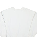 ADIDAS Womens White Cotton Blend Crew Neck UK 10 Sweatshirt Casual Pullover