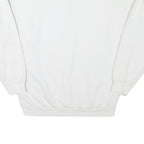 ADIDAS Womens White Cotton Blend Crew Neck UK 10 Sweatshirt Casual Pullover