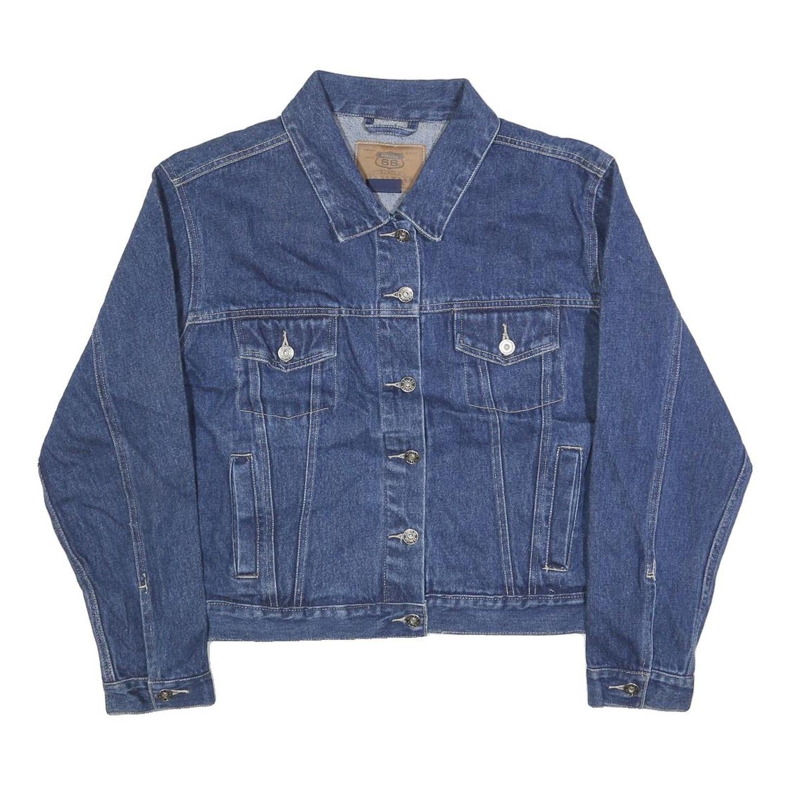 ROUTE 66 Womens Blue Denim Button Jacket XL Cotton Classic Casual Layering