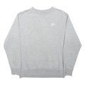 NIKE Mens Grey Crew Neck S Cotton Blend Sweatshirt Casual Athletic Pullover