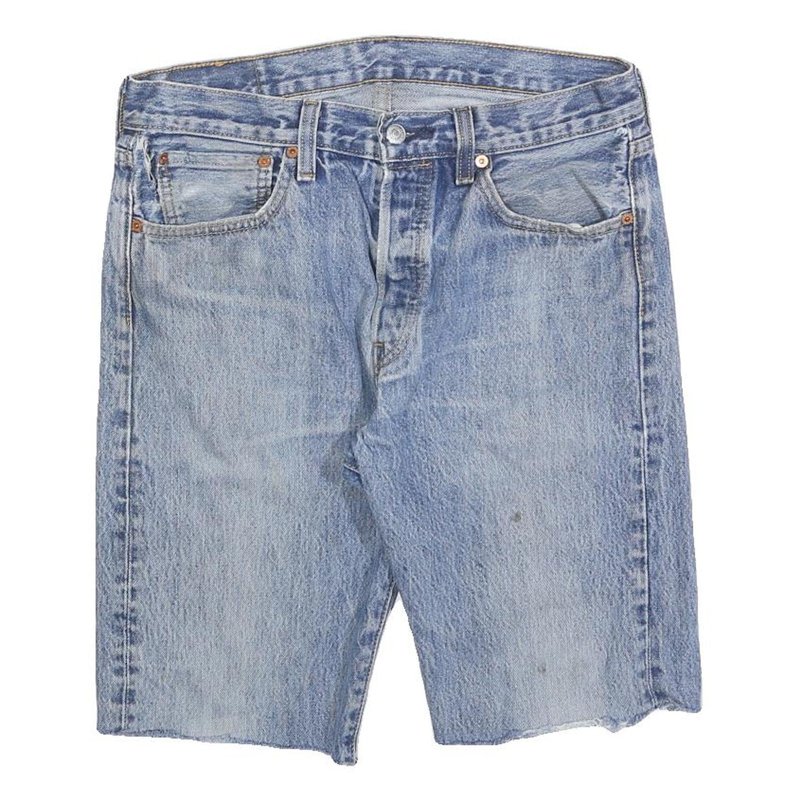 LEVI'S Mens Denim Blue Cut-Off Shorts M W32 Casual Cotton Blend