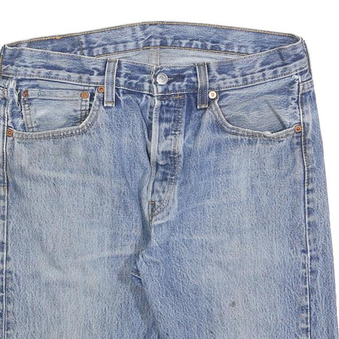 LEVI'S Mens Denim Blue Cut-Off Shorts M W32 Casual Cotton Blend