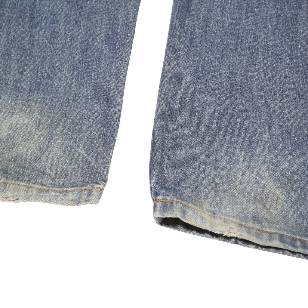 TOMMY JEANS Mens Blue Regular Fit Straight Leg Denim Jeans W40 L34 Button