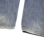 TOMMY JEANS Mens Blue Regular Fit Straight Leg Denim Jeans W40 L34 Button
