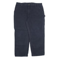 CARHARTT Mens Cotton Blend Navy Blue Regular Fit Straight Trousers W42 L30