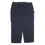 CARHARTT Mens Cotton Blend Navy Blue Regular Fit Straight Trousers W42 L30