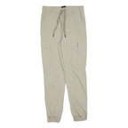 H&M Womens Beige Slim Tapered Cargo Trousers W26 L28 Drawstring Pocketed