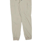 H&M Womens Beige Slim Tapered Cargo Trousers W26 L28 Drawstring Pocketed