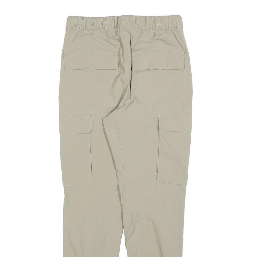 H&M Womens Beige Slim Tapered Cargo Trousers W26 L28 Drawstring Pocketed