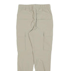H&M Womens Beige Slim Tapered Cargo Trousers W26 L28 Drawstring Pocketed