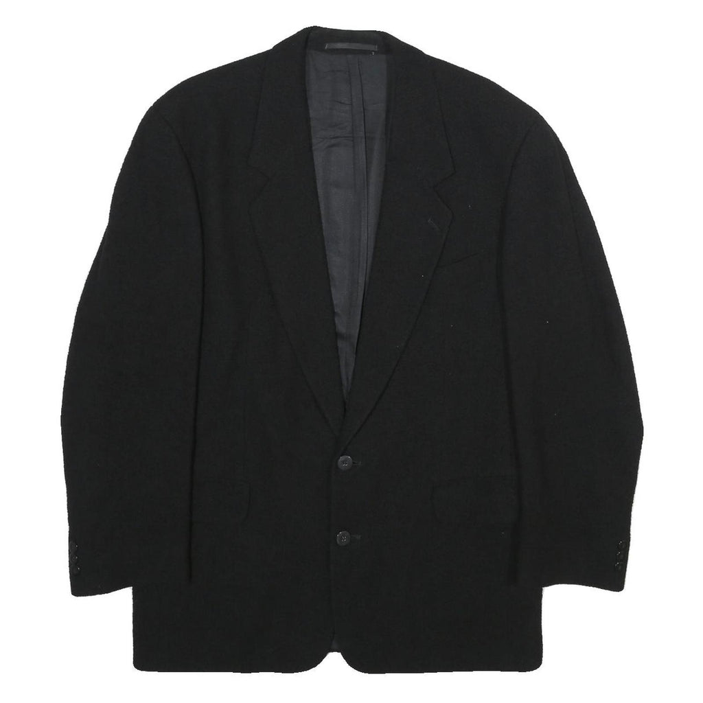 SCHILD Mens Black Classic Jacket XL Woven Button Closure Tailored Formal Blazer