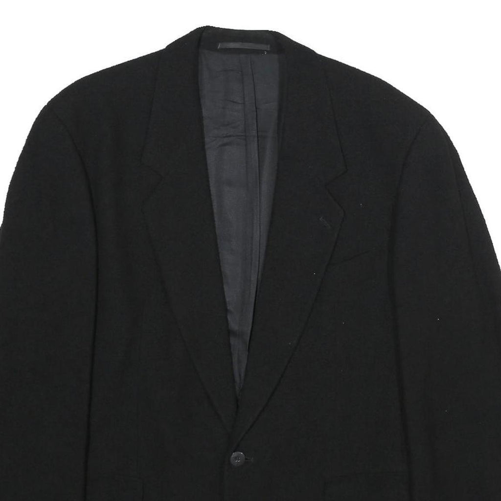 SCHILD Mens Black Classic Jacket XL Woven Button Closure Tailored Formal Blazer