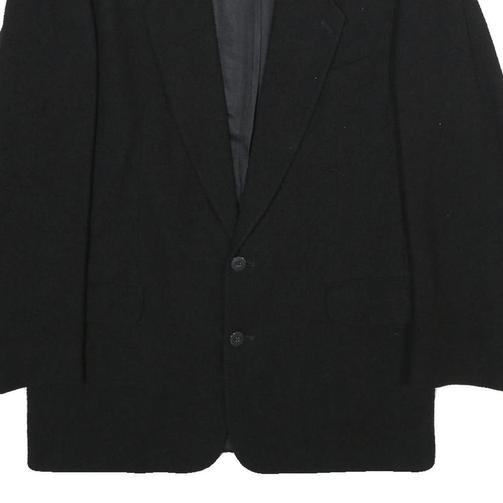 SCHILD Mens Black Classic Jacket XL Woven Button Closure Tailored Formal Blazer