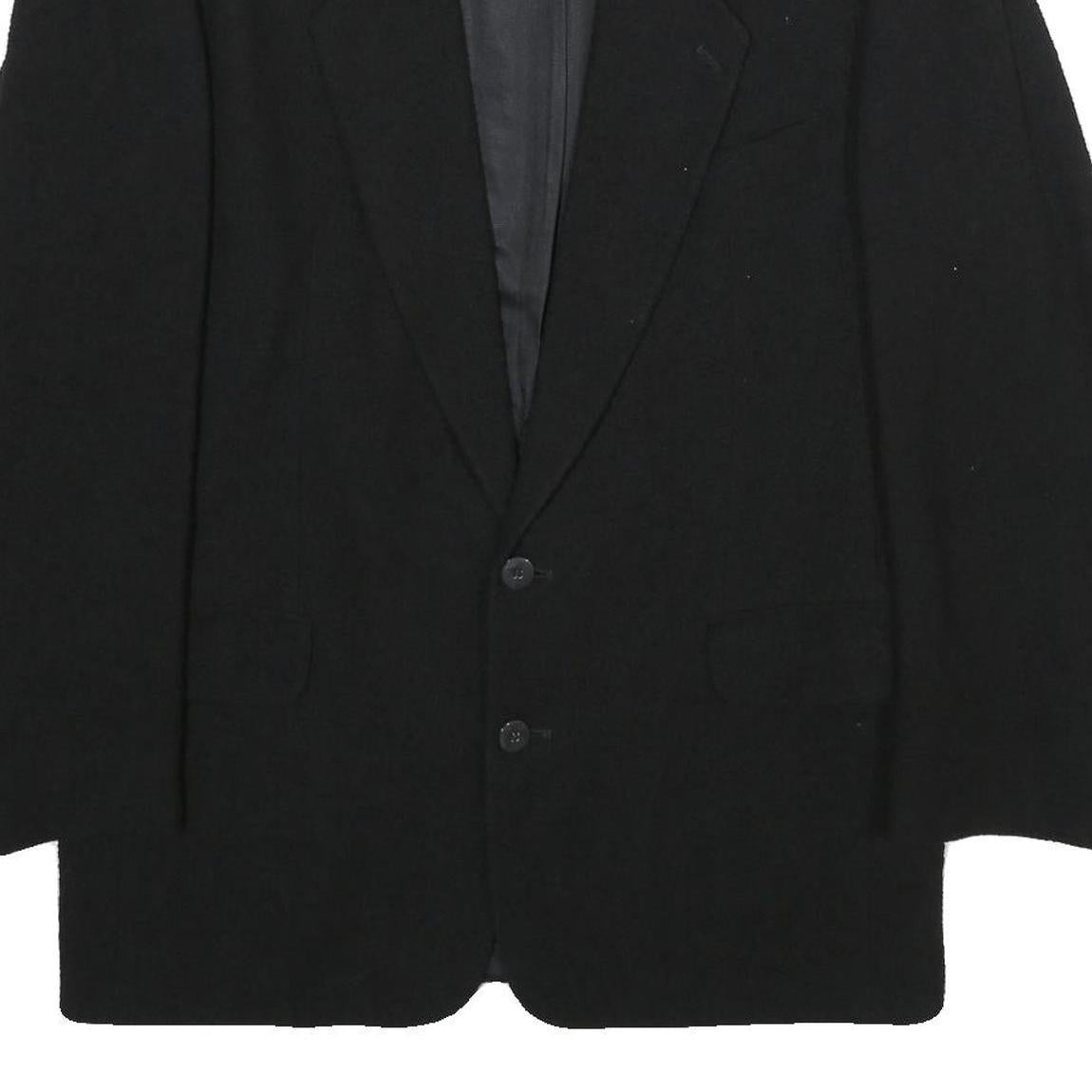 SCHILD Mens Black Classic Jacket XL Woven Button Closure Tailored Formal Blazer