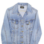 LEE Womens Blue Denim Jacket S Cotton Button Plain Classic Fit Stylish