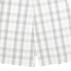 DICKIES Mens White & Grey Checked Casual Shorts XL W34 Workwear Durable Comfort