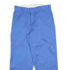 DICKIES Mens Cotton Blend Blue Regular Straight Trousers W34 L30 Workwear Zip