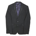 TED BAKER Mens Black Jacket S Polyester Blend Tailored Button Plain Formal