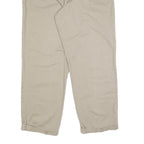 CHAPS Mens Cotton Beige Relaxed Straight Trousers W36 L32 Casual Classic Zip