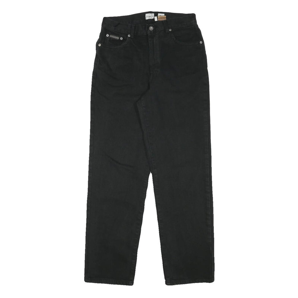 CALVIN KLEIN JEANS Womens Black Regular Straight Denim Medium W28 L29 Zip Cotton