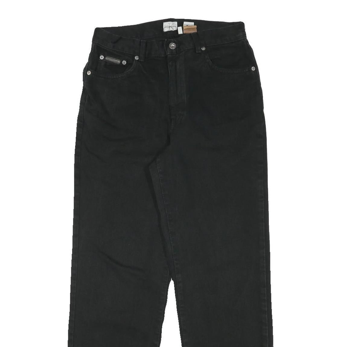 CALVIN KLEIN JEANS Womens Black Regular Straight Denim Medium W28 L29 Zip Cotton