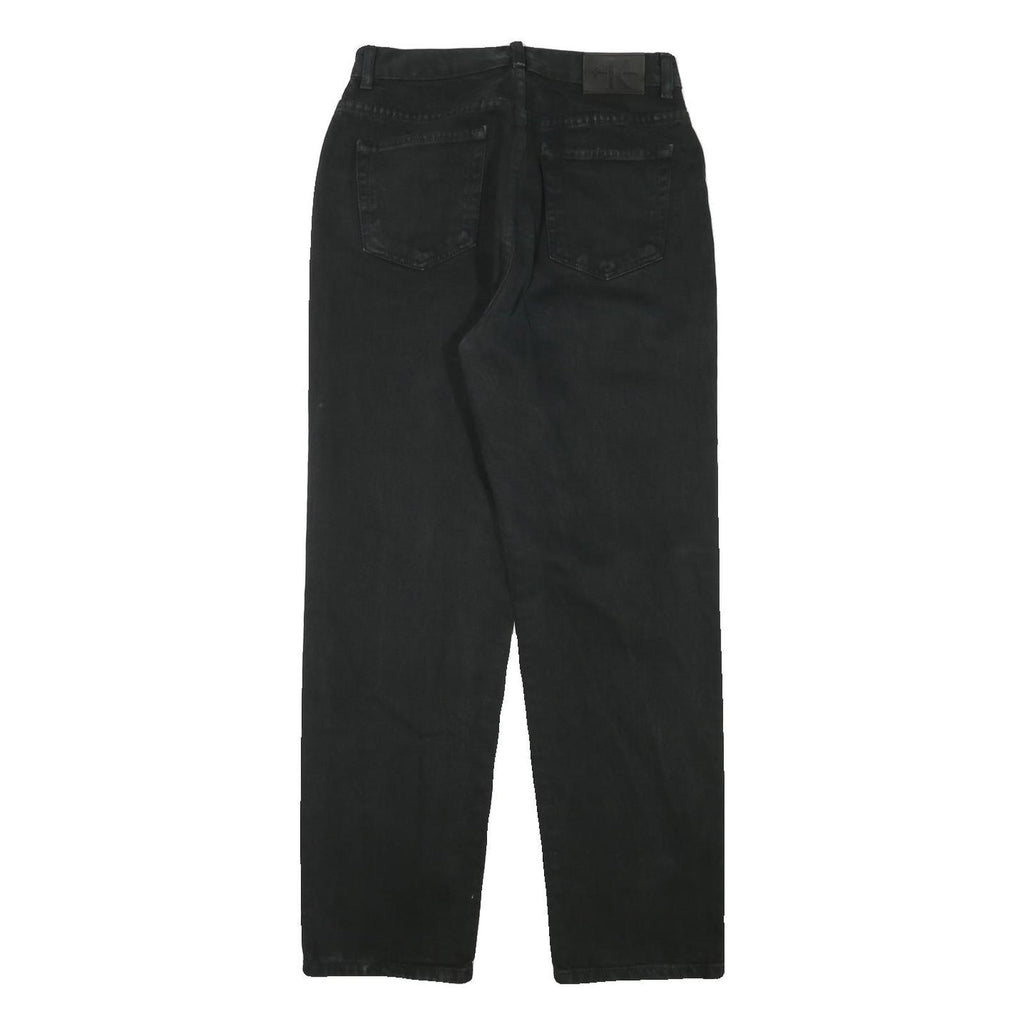 CALVIN KLEIN JEANS Womens Black Regular Straight Denim Medium W28 L29 Zip Cotton