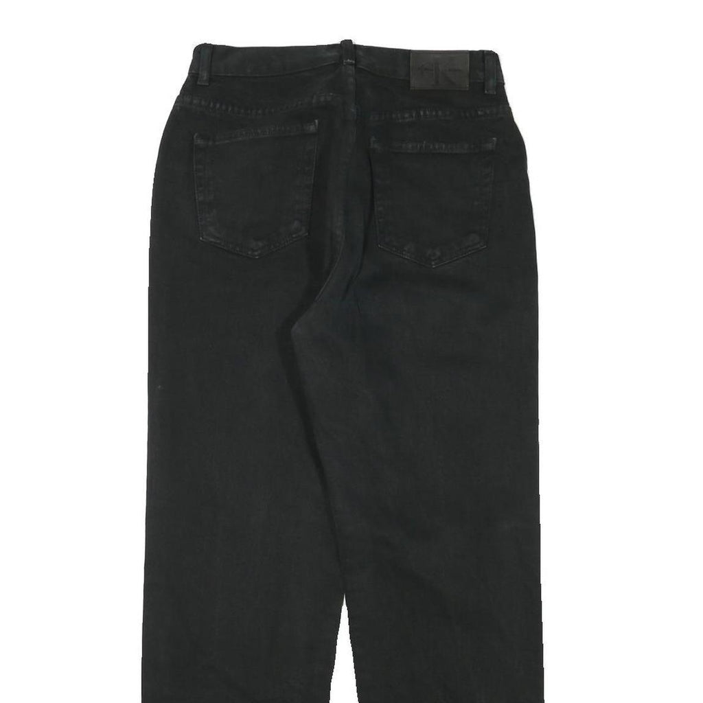 CALVIN KLEIN JEANS Womens Black Regular Straight Denim Medium W28 L29 Zip Cotton