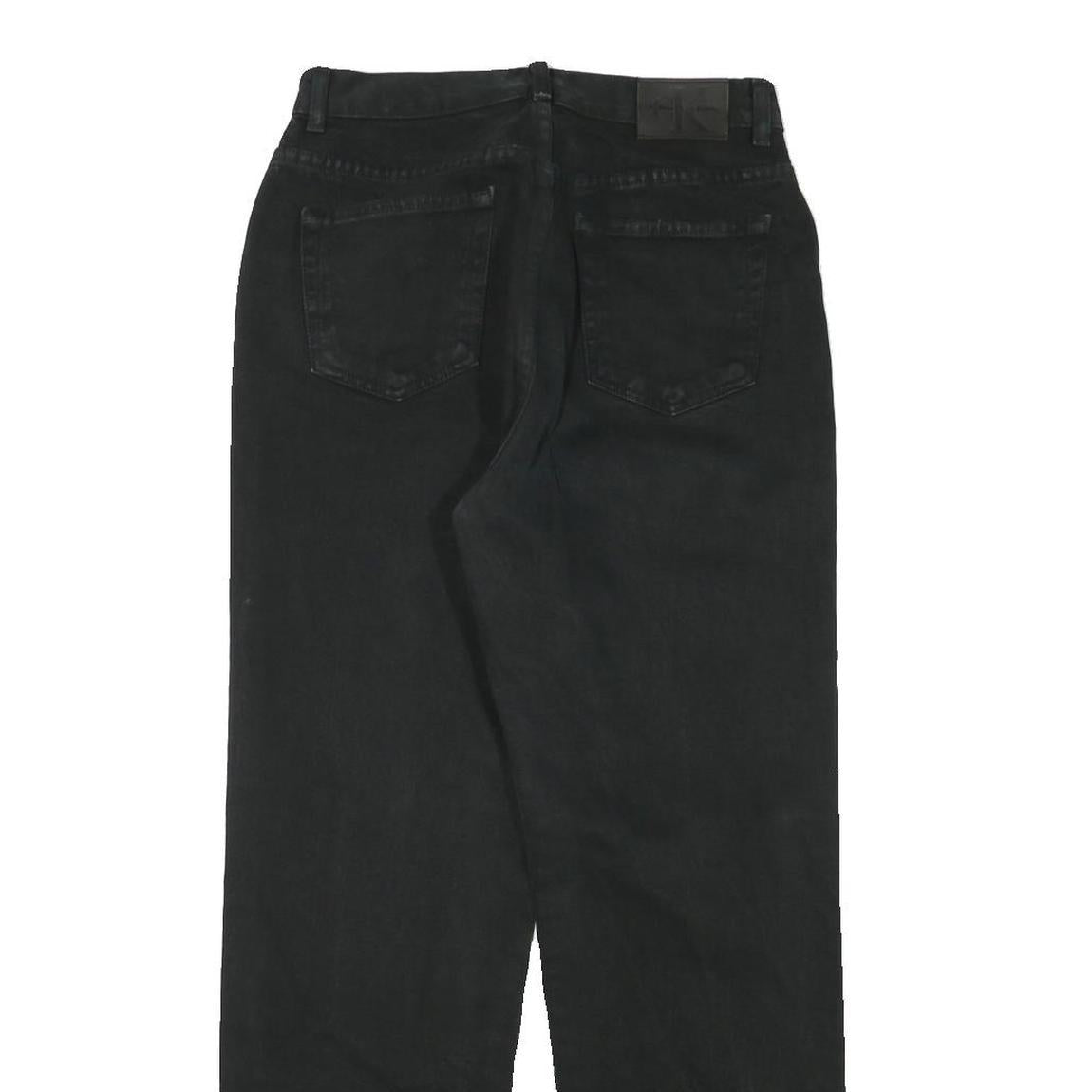 CALVIN KLEIN JEANS Womens Black Regular Straight Denim Medium W28 L29 Zip Cotton
