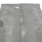CARHARTT Mens Cargo Grey Shorts XL W38 Cotton Blend Workwear Durable