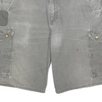 CARHARTT Mens Cargo Grey Shorts XL W38 Cotton Blend Workwear Durable