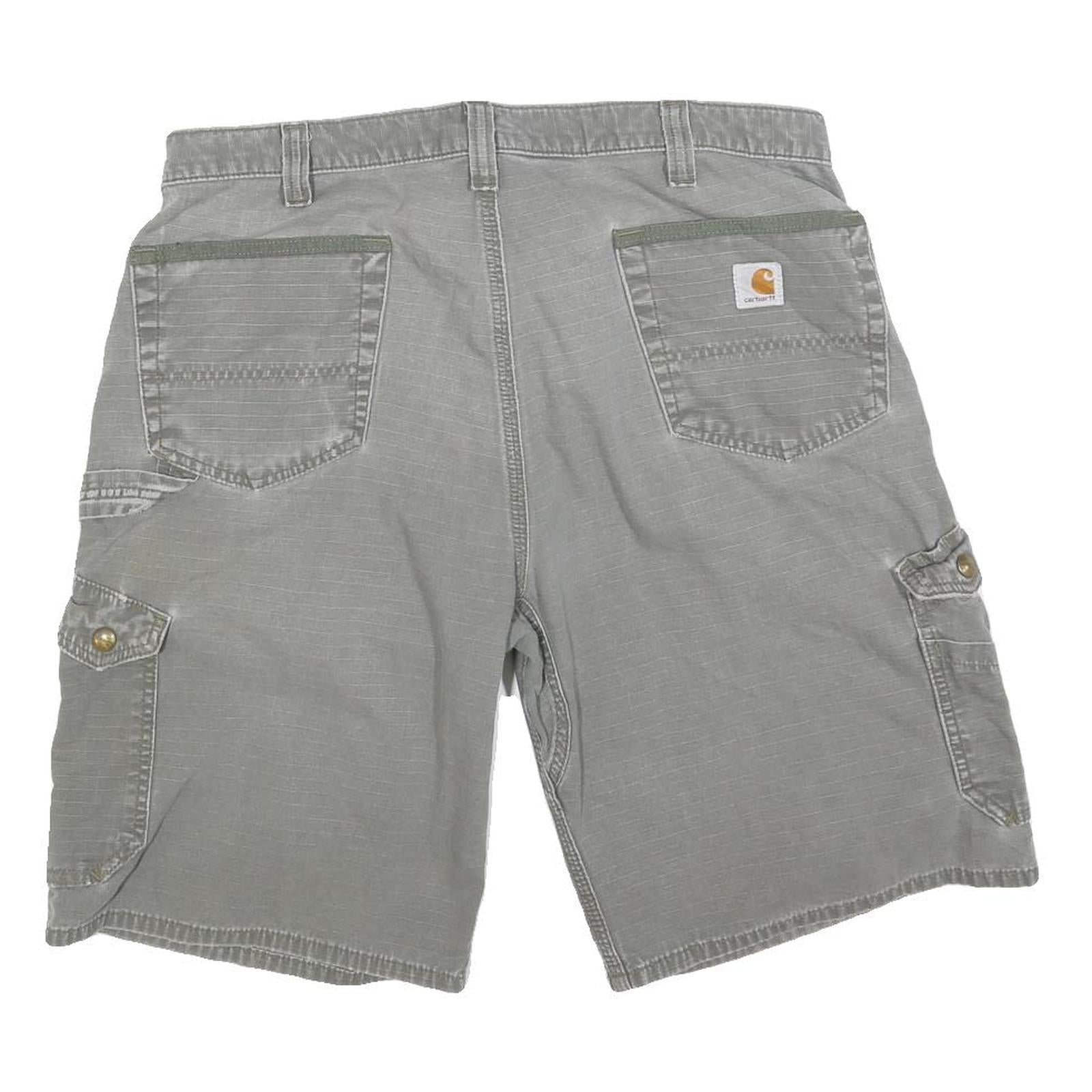 CARHARTT Mens Cargo Grey Shorts XL W38 Cotton Blend Workwear Durable