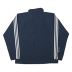 ADIDAS Mens Navy Blue Track Jacket L Polyester Blend Zip Athletic Casual