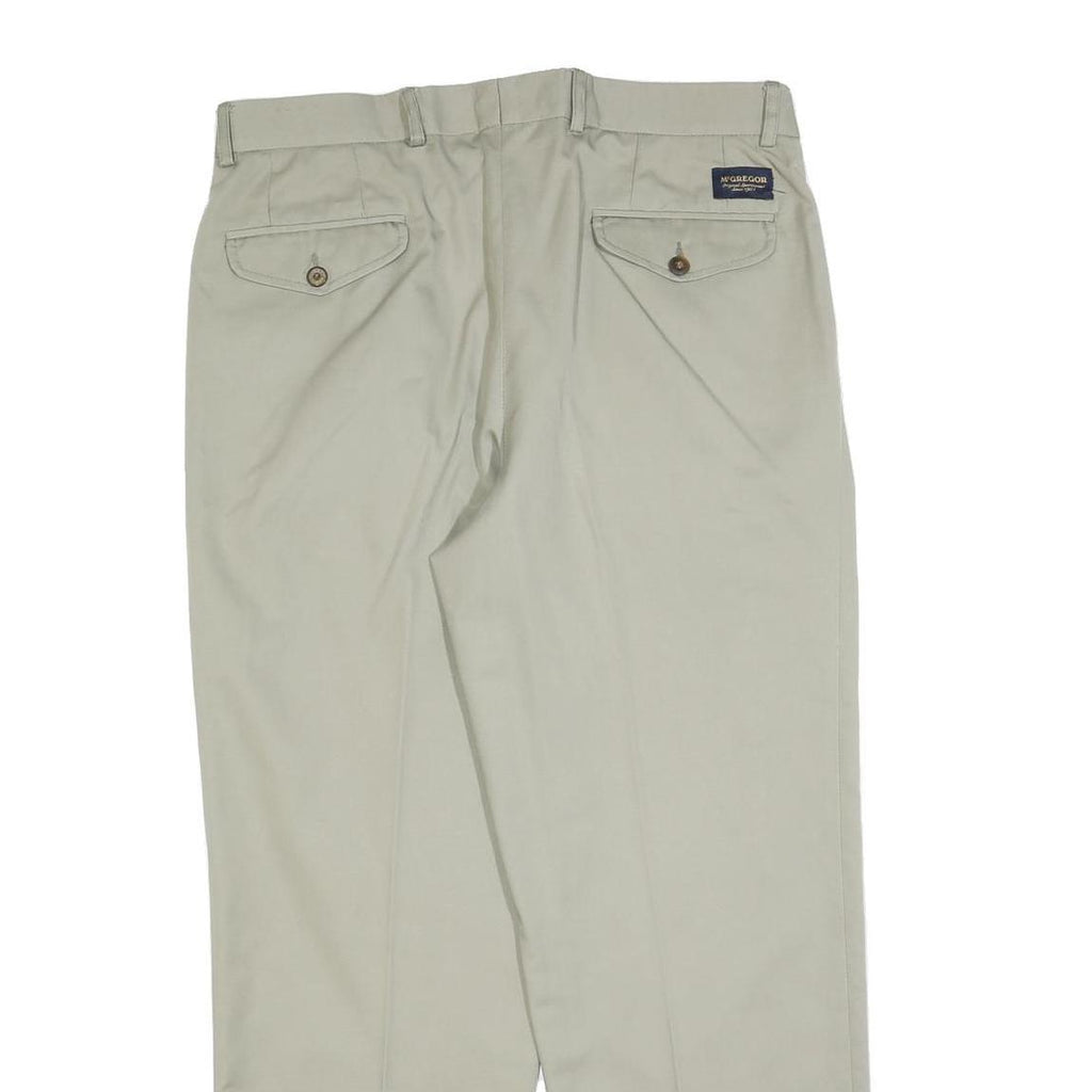 MCGREGOR Mens Cotton Blend Beige Regular Fit Straight Leg Trousers W34 L30