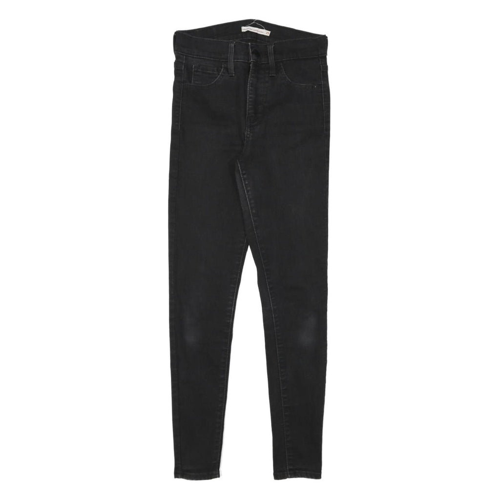 LEVI'S 720 Womens Jeans Black Slim Skinny Denim W25 L26 Stretch Zip Fastening