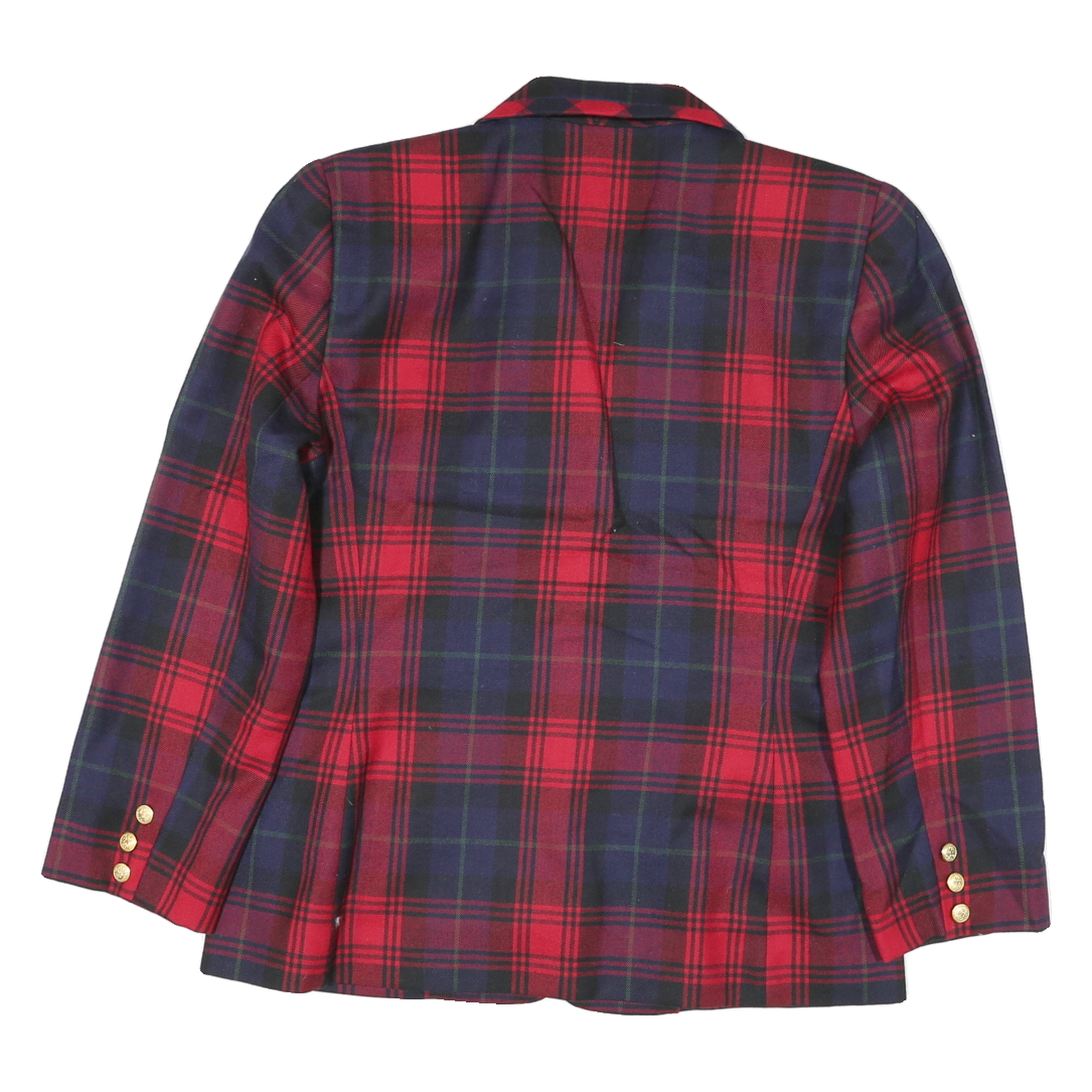 NVGARD Mens Red & Navy Tartan Button Jacket M Cotton Blend Classic