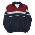 LOFFLER Mens Navy & Red Colourblock Track Jacket S Polyester Blend Zip