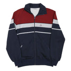 LOFFLER Mens Navy & Red Colourblock Track Jacket S Polyester Blend Zip