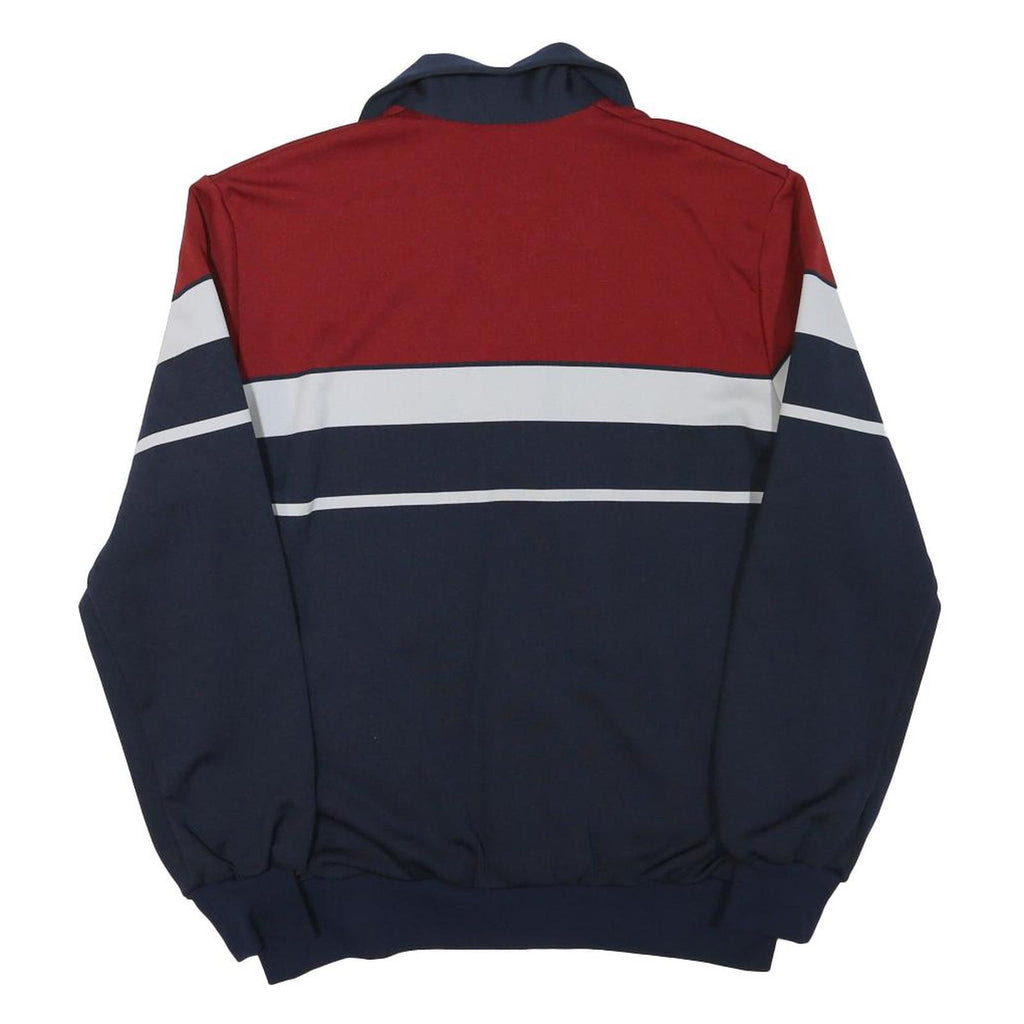 LOFFLER Mens Navy & Red Colourblock Track Jacket S Polyester Blend Zip