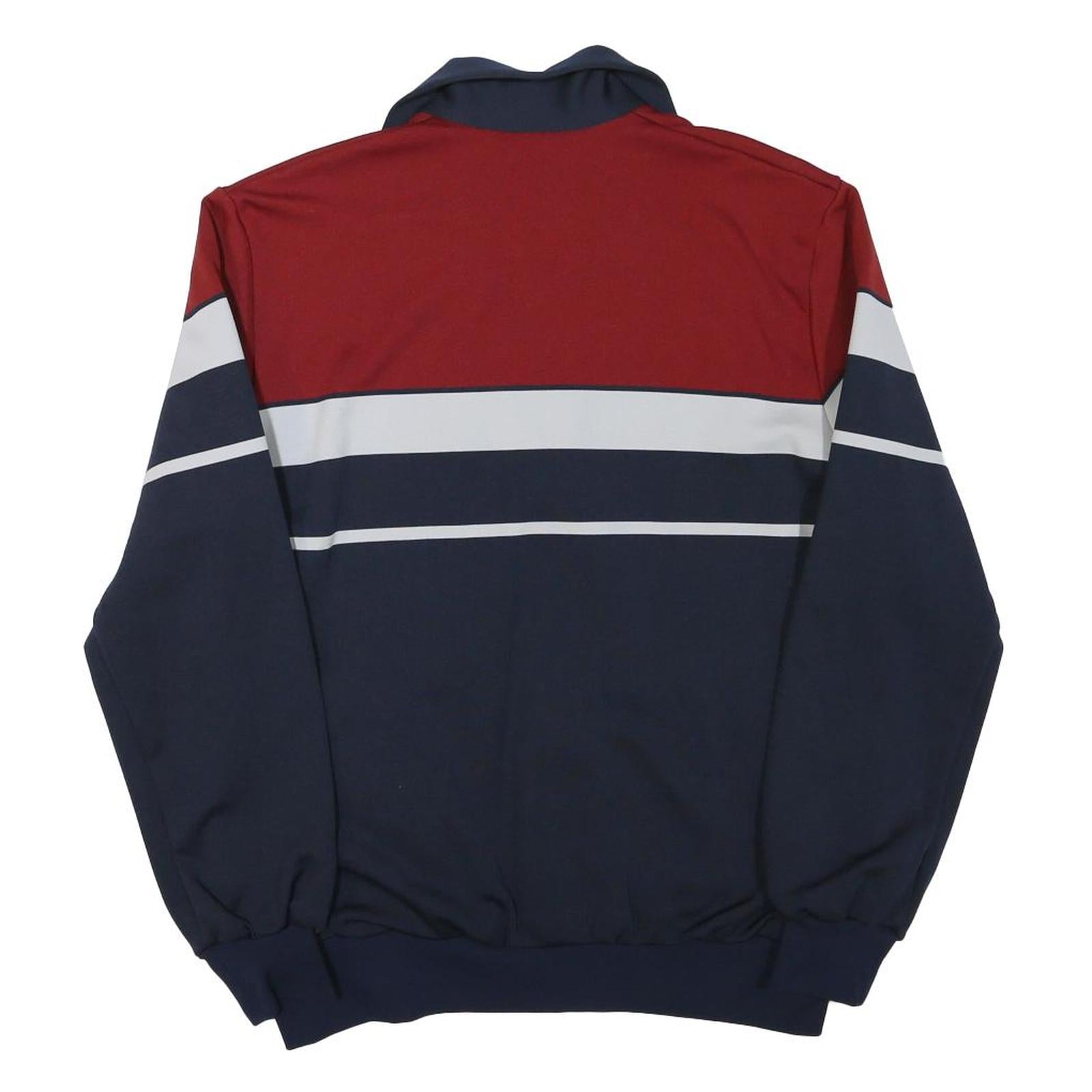 LOFFLER Mens Navy & Red Colourblock Track Jacket S Polyester Blend Zip